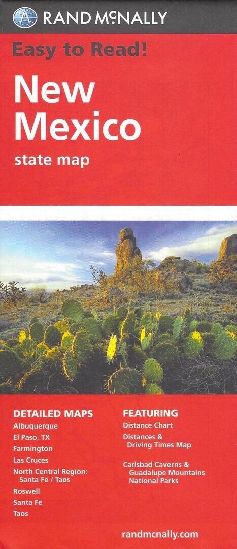 State Road Map of New Mexico, Easy to Read, by Rand McNally - 2021 Edition