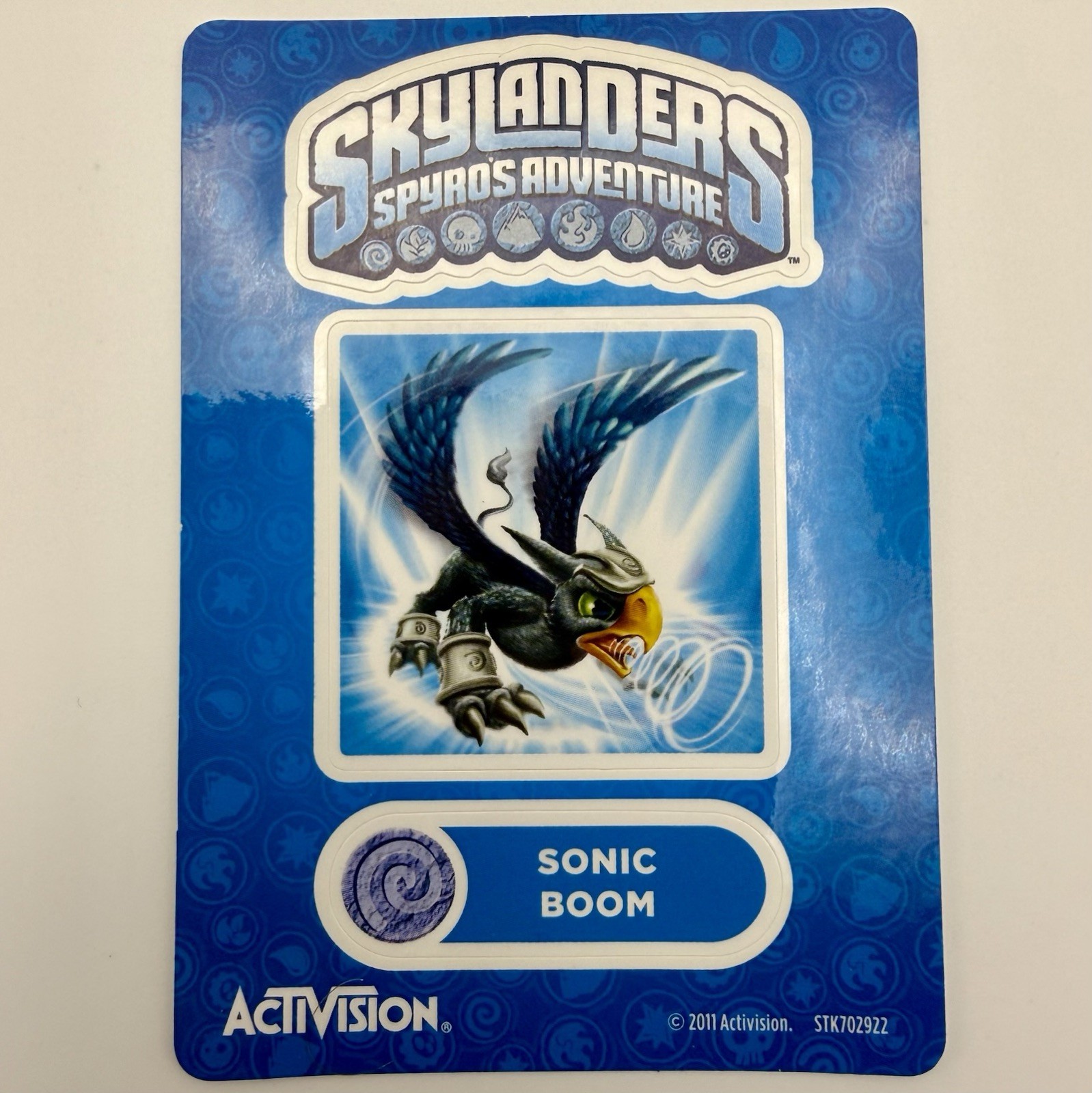 Skylanders Spyro's Adventure SONIC BOOM S1 W/ Card & Web Code Sticker COMPLETE