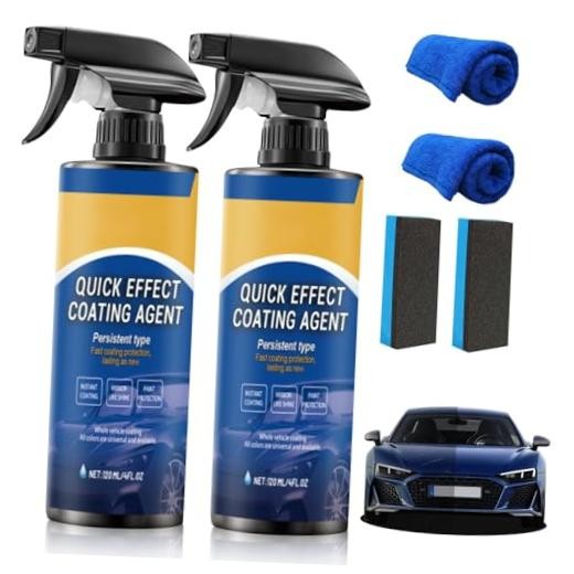 2PCS Car Coating Spray,Quick Effect Coating Agent for Car Coating Spray,Quick