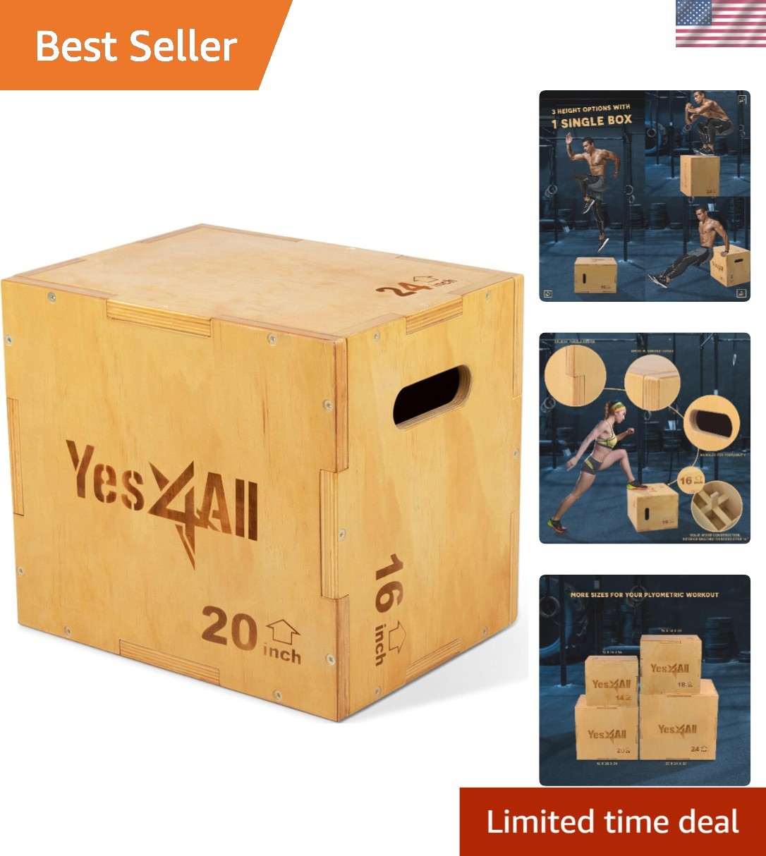 Heavy-Duty Plyometric Jump Box – 450 lbs Capacity, Ideal for All Fitness Levels