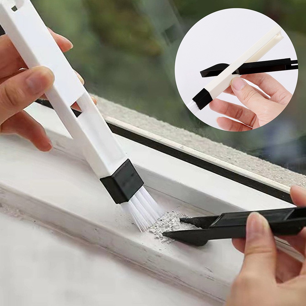 2 in 1 Magic Window Track Cleaner Window Door Groove Cleaning Brush Tools Set