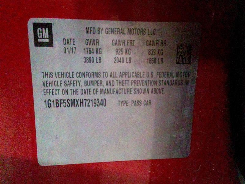 Passenger Right Front Spindle/Knuckle Fits 16-19 CRUZE 103804578