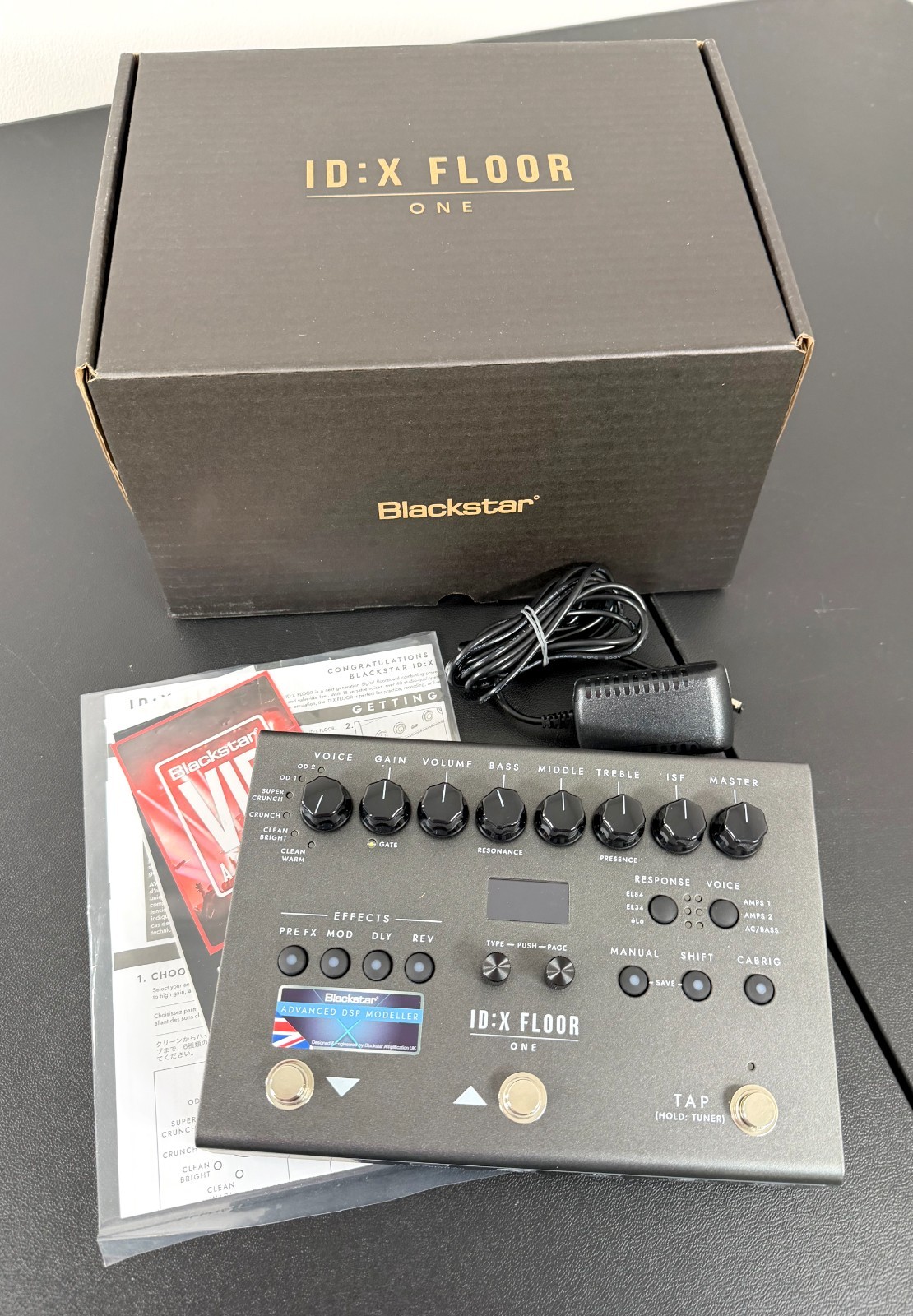 Blackstar ID X Floor One Multi Effects Pedalboard with Amp Modeling (Black)