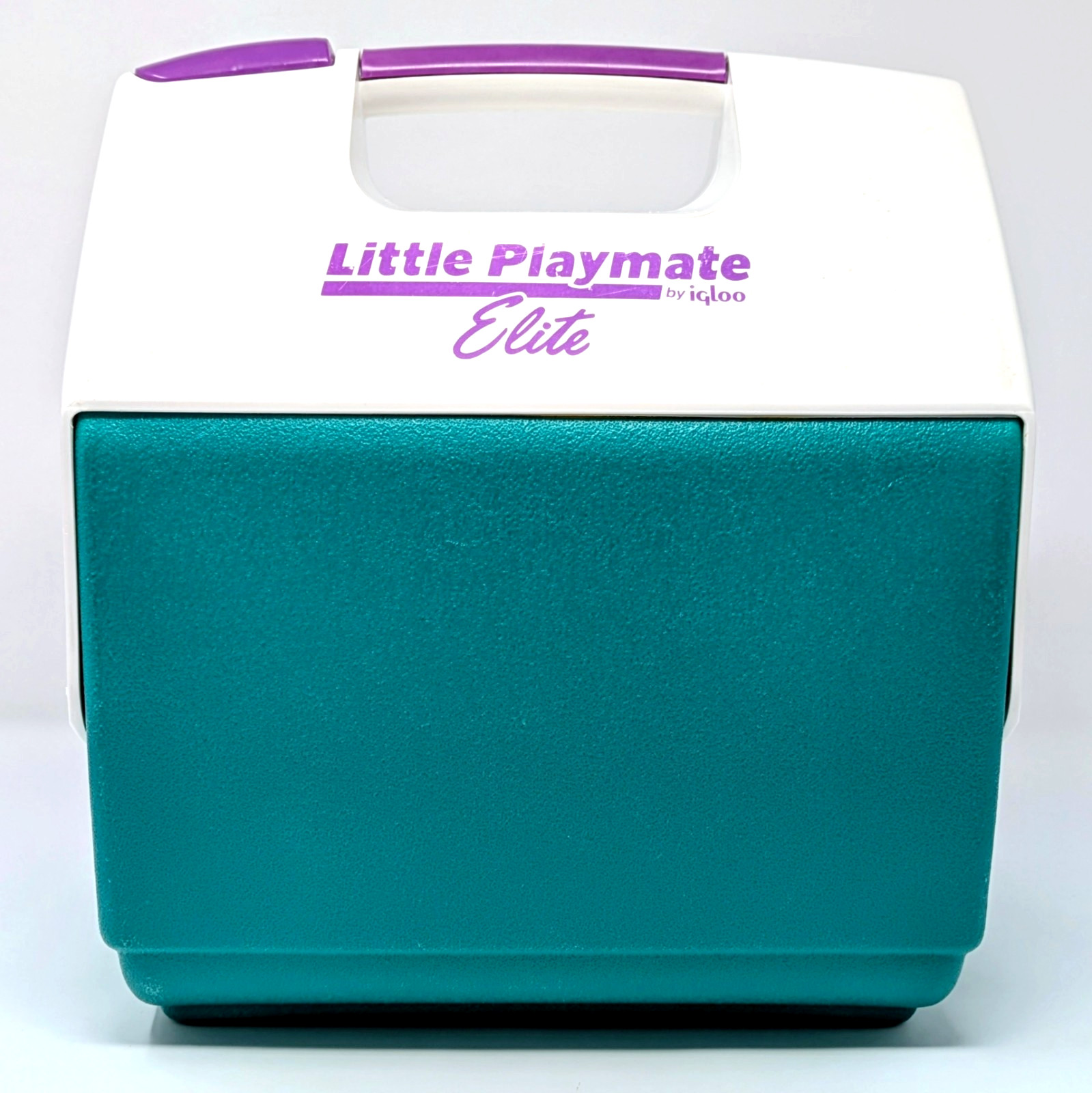 Vtg Igloo Little Playmate Elite PURPLE & TEAL Cooler | 1980s-90s RETRO COLORS!