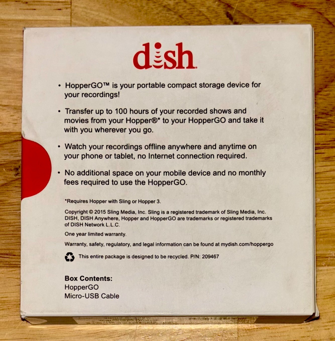 DISH Network Hopper Go. Open box