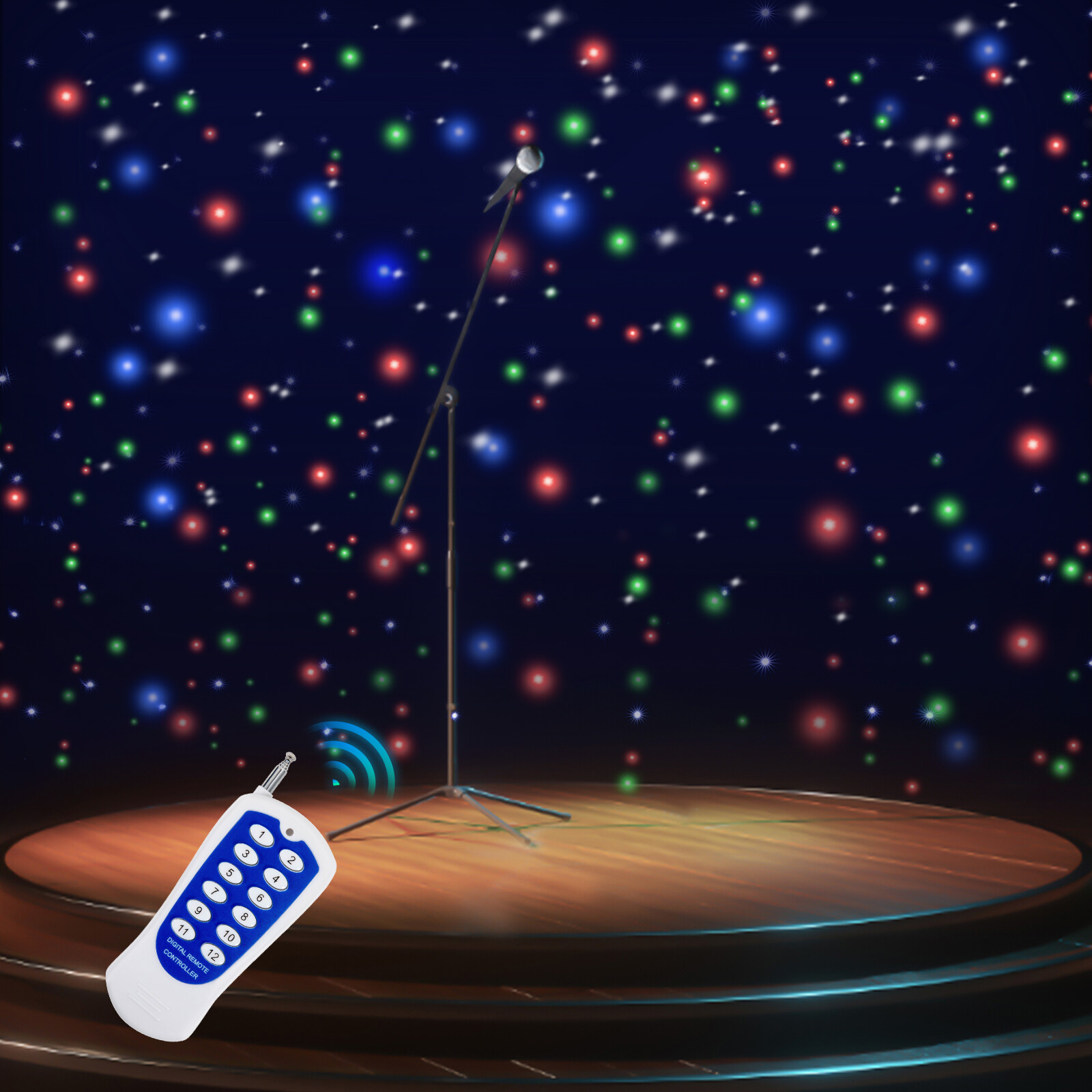 LED Stage Backdrop Star Light Curtain Backdrops Galaxy Starry Background 4mx4m