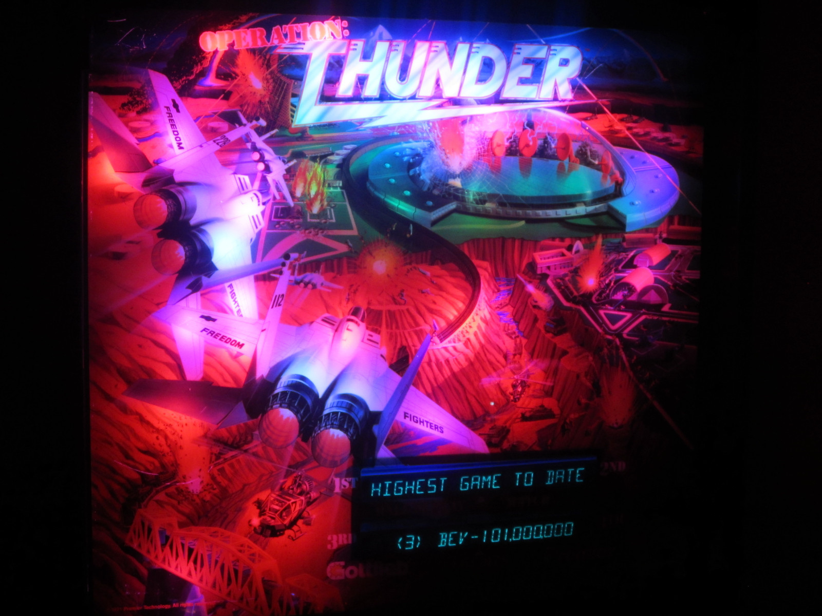 OPERATION THUNDER -NON GHOSTING Lighting Kit custom SUPER BRIGHT PINBALL LED KIT