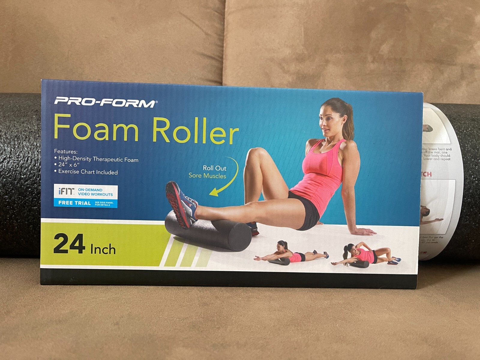 Pro-Form Foam Pre-Workout Roller 24"x6" High Density Therapeutic (2-Pack) SALE!