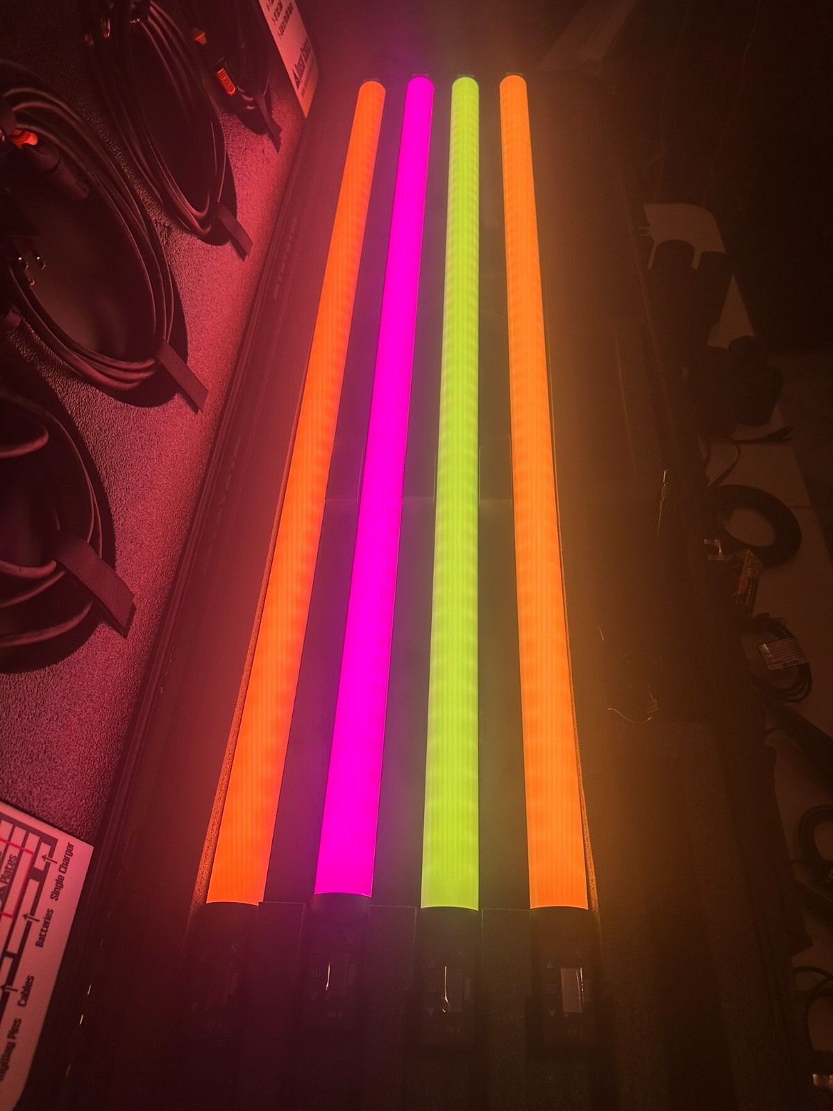 Quasar Science Rainbow Q50R Quad Kit RGBX 4ft Tubes w/ Case- Very Clean & Tested