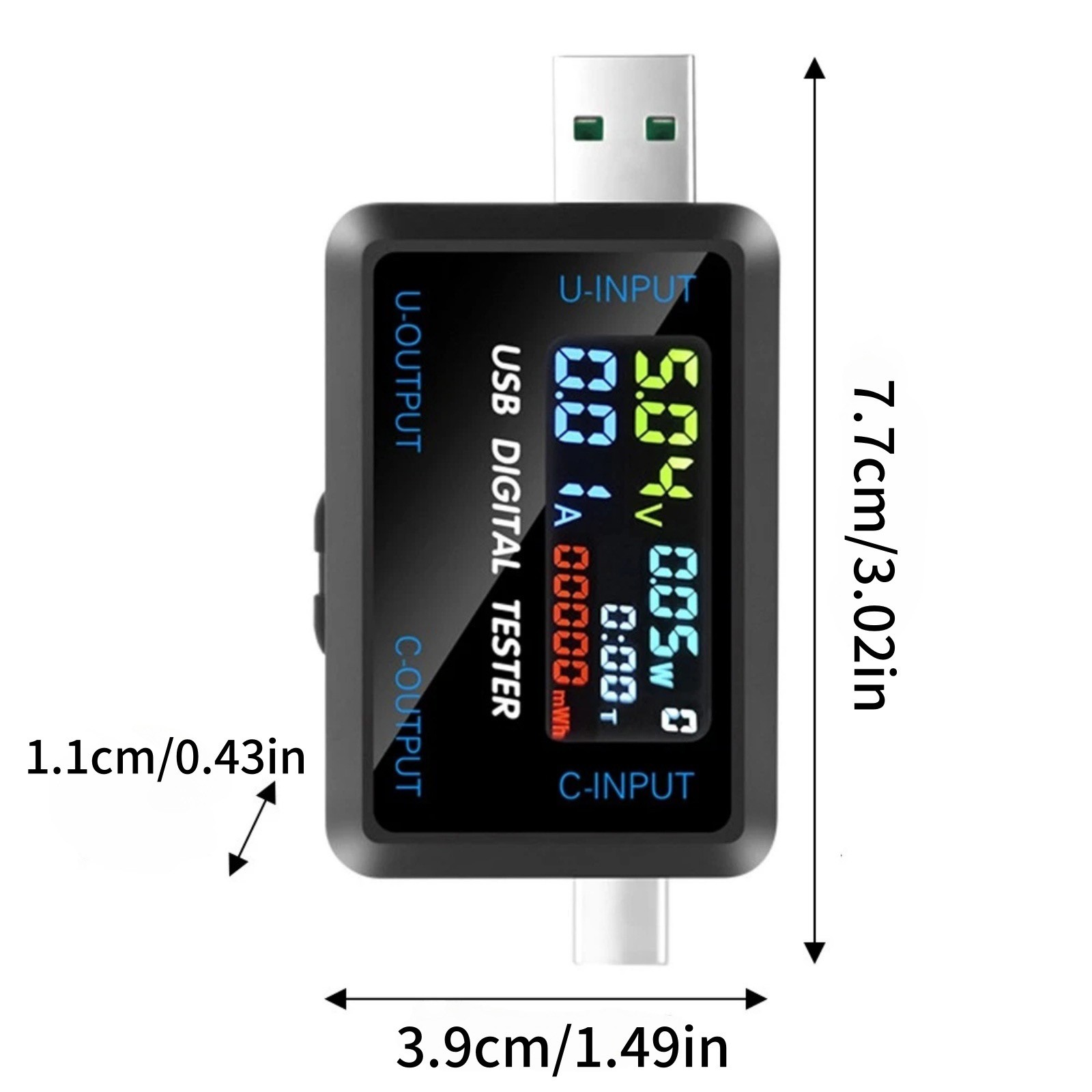 Maintenance USB C Voltmeter Current Meter Multi Function Button Power Monitor