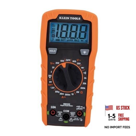 Klein Tools MM325 Multimeter, Digital Manual-Ranging Manual-Ranging w/o Case