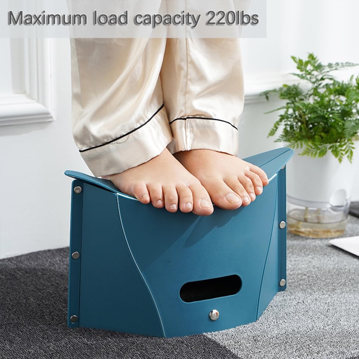 Mini Portable Folding Stool, Foldable Camping Hiking Stool, 2 in 1 Lightweigh...