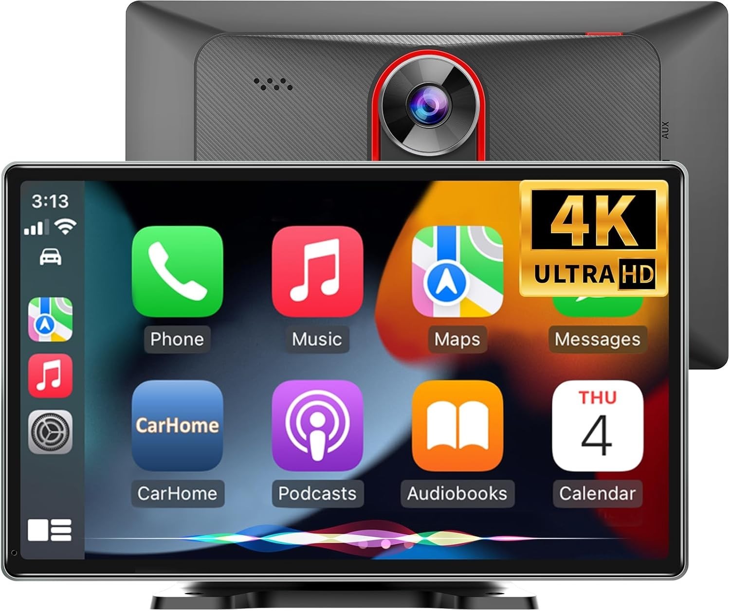 9'' CarPlay Screen with Wireless Apple Carplay Android Auto Dash Cam& Backup Cam