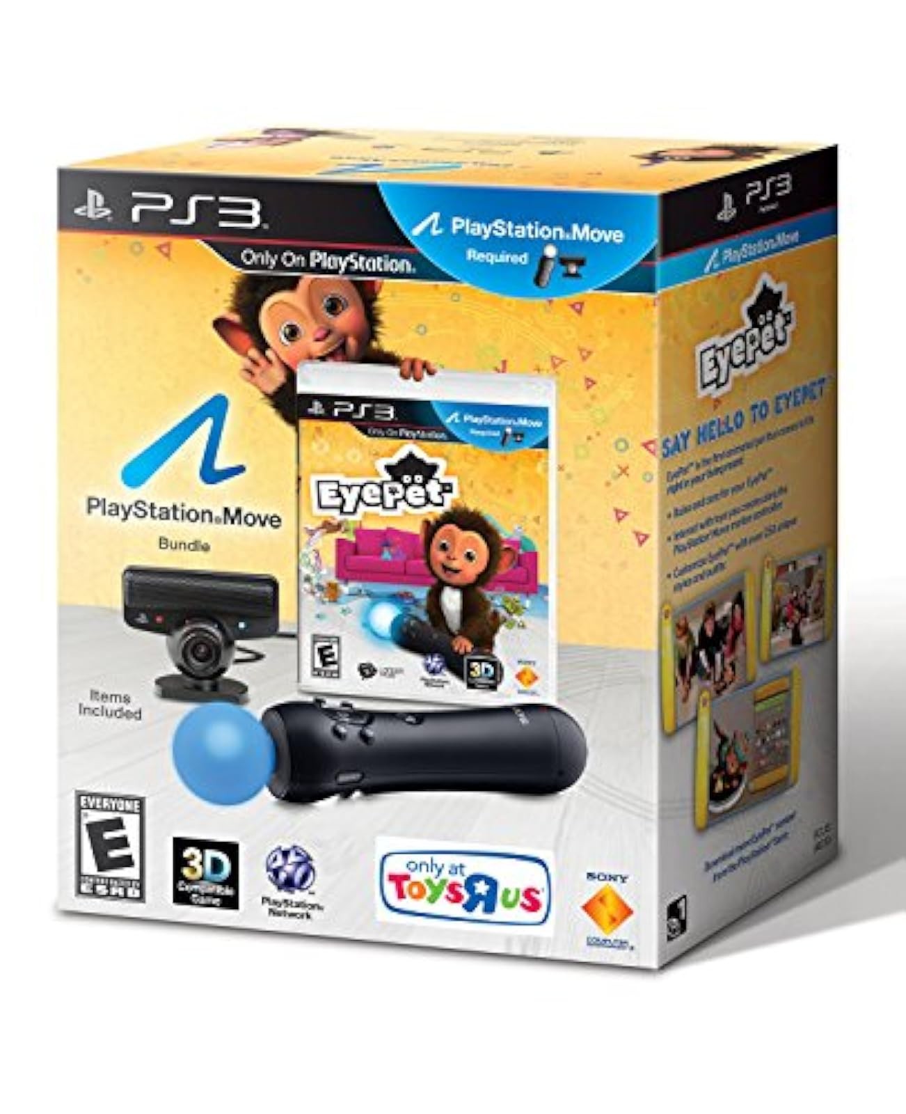 PlayStation 3 Eyepet Move Bundle With Eye Camera And Motion Controller 8Z