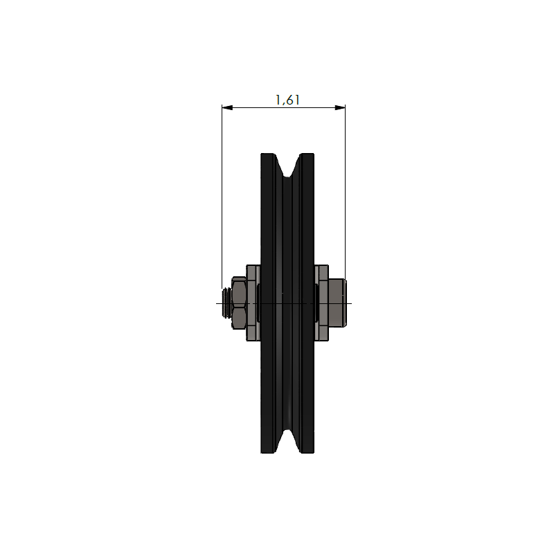 Cable Pulley incl. bracket, heavy duty / 3.94 in (100 mm) Diameter