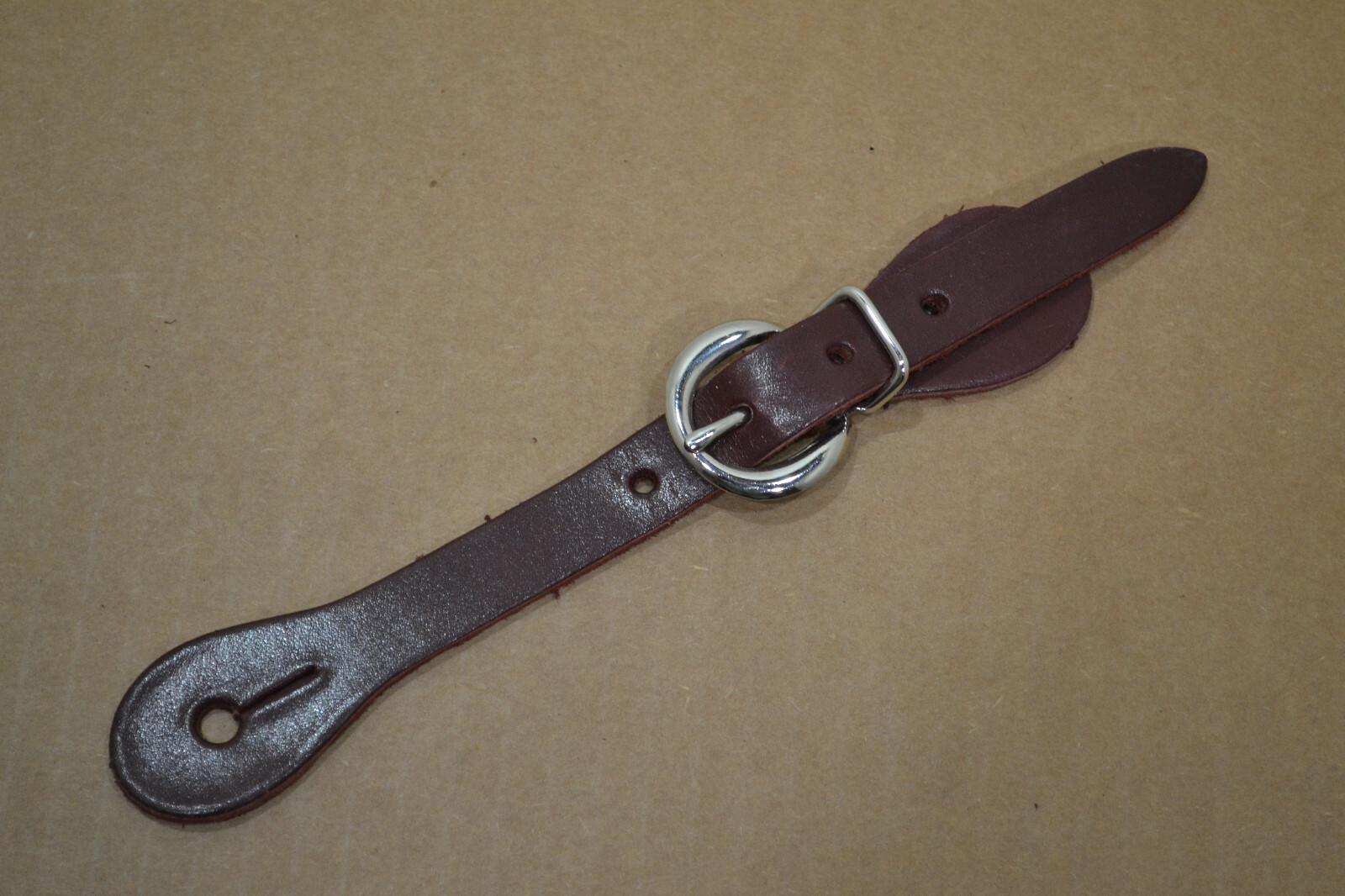 Kids Spur Straps - 5/8" - Burgundy Latigo - 1 Pair (E497)