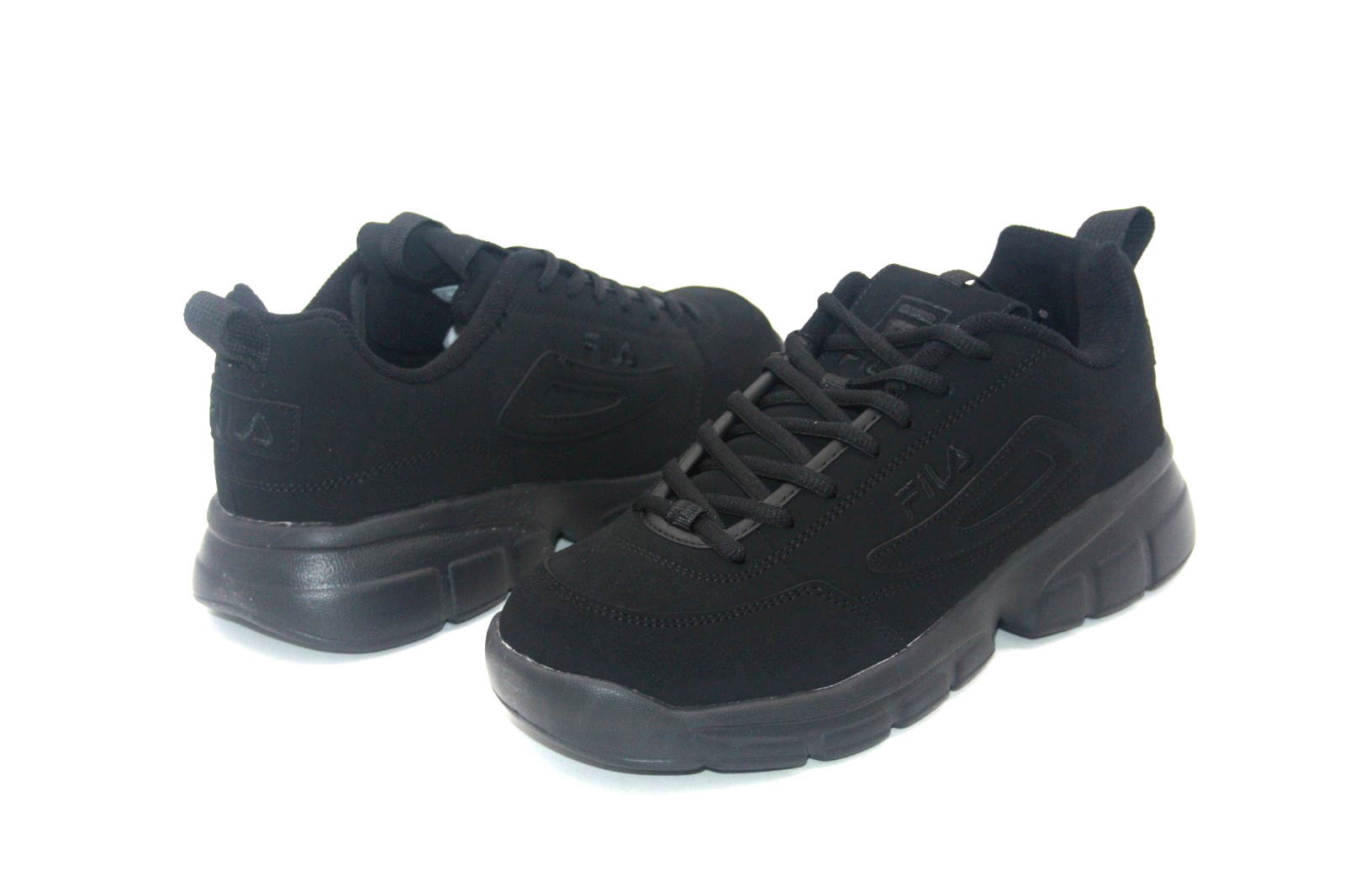 FILA DISRUPTOR SE 1SX60023-001 TRIPLE BLACK ATHLETIC MEN CASUAL SHOES SNEAKER