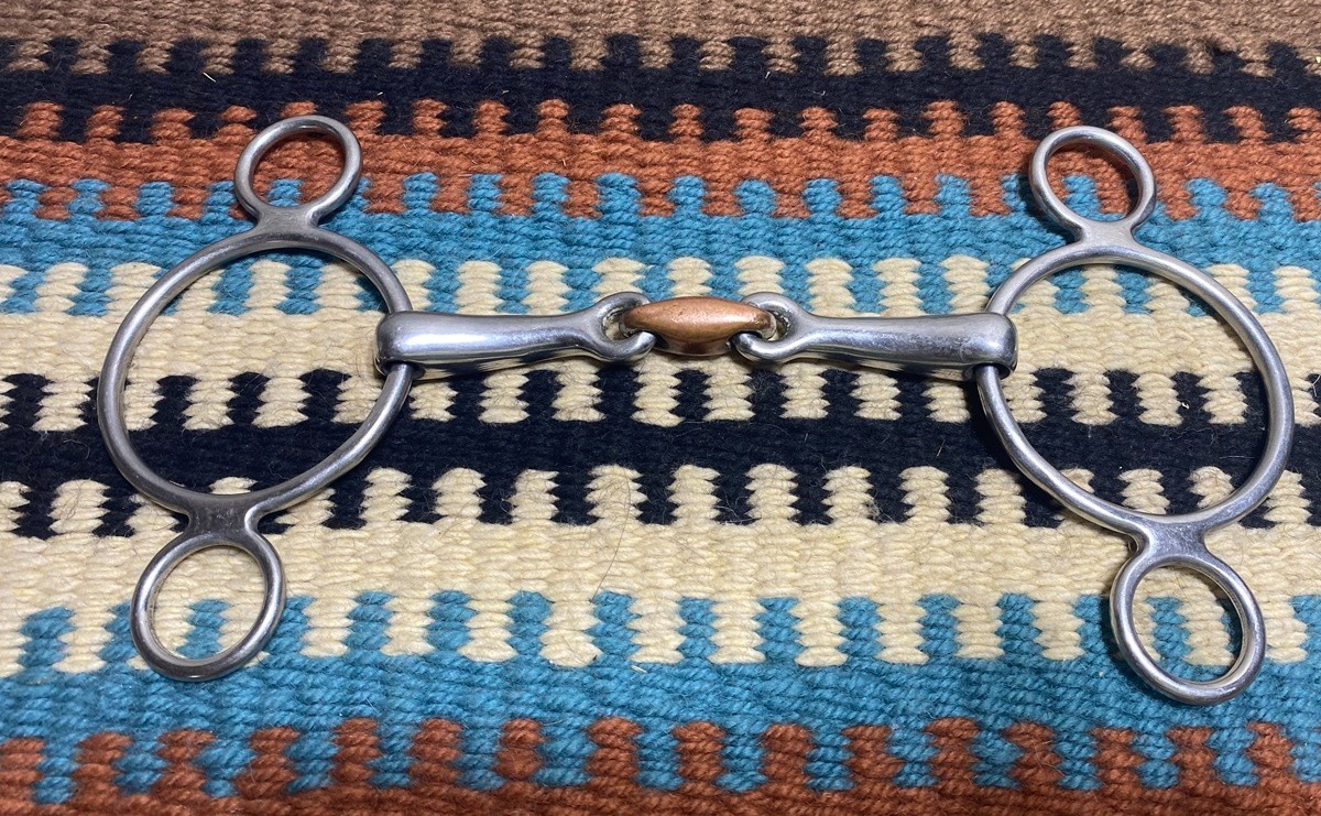 Horse Bit - Two Ring Copper Lozenge Gag Bit