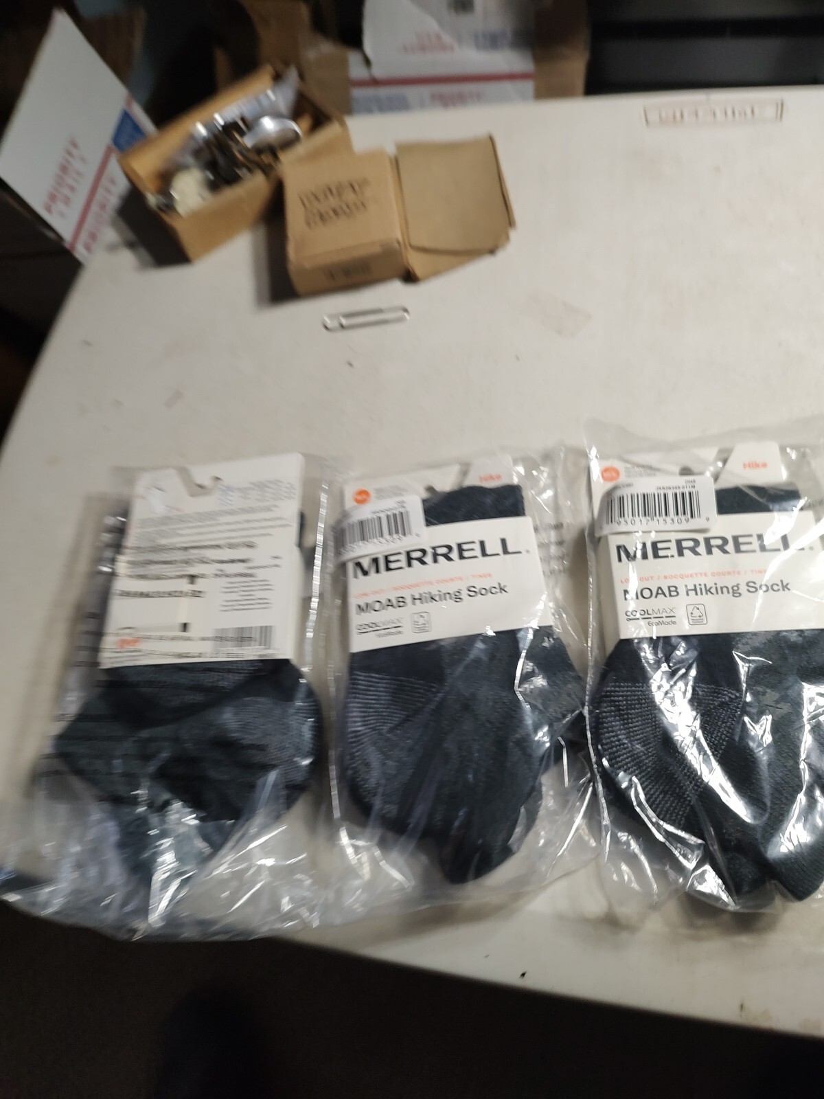 Lot Of 3 Pairs Of Merrell MOAB Low Cut Hiking Socks SZ M/L. . NWT Free Shipping