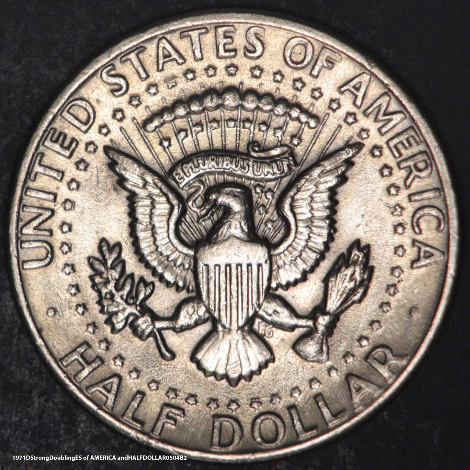1971-D Kennedy Half - Reverse Has Very Nice Doubling Strike Error