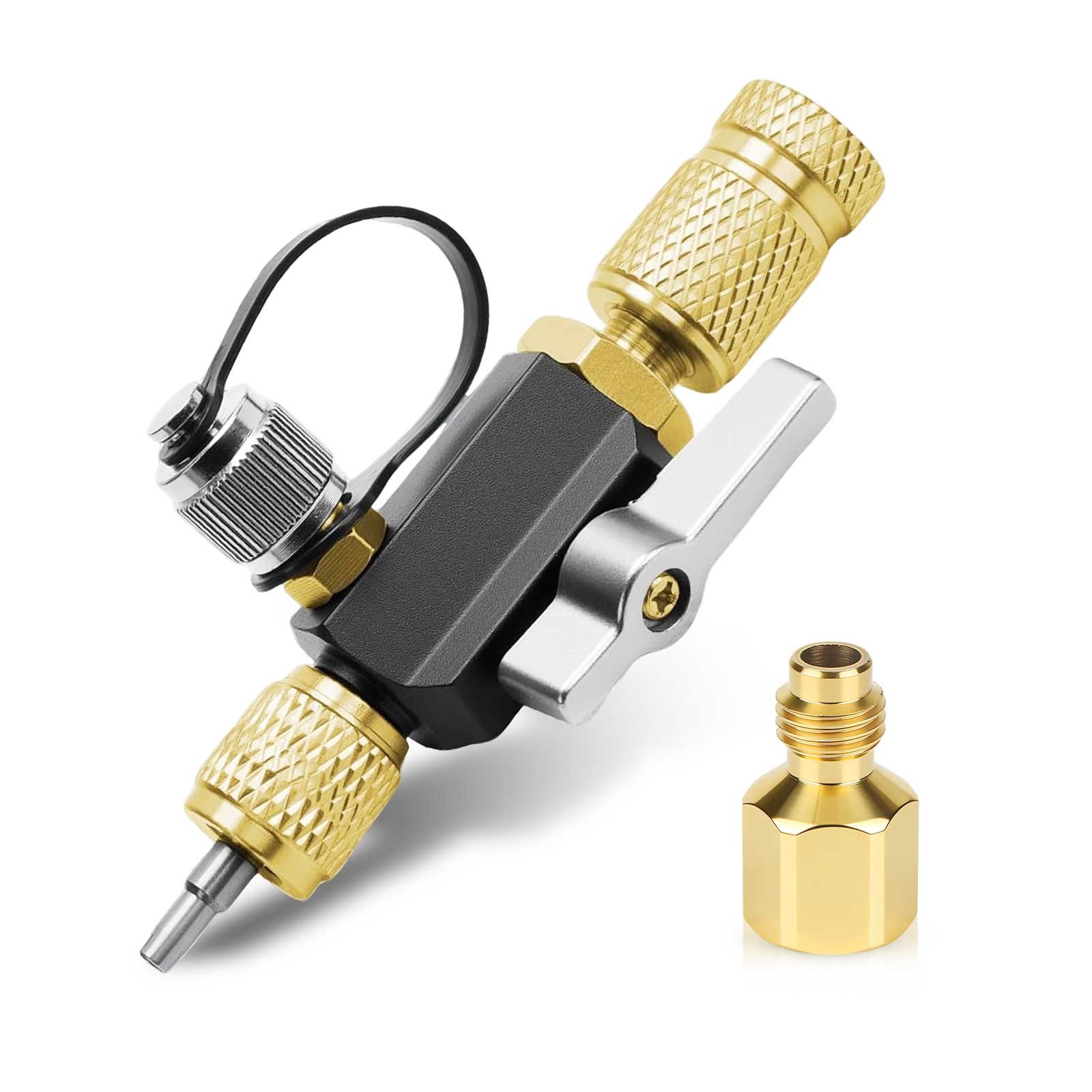 HVAC Valve Core Removal Tool 1/4" & 5/16" Vacuum for AC R410a R32 R134a R1234yf