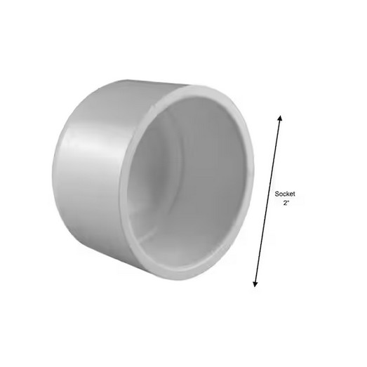 2 in. PVC Socket Schedule 40 Pressure Cap
