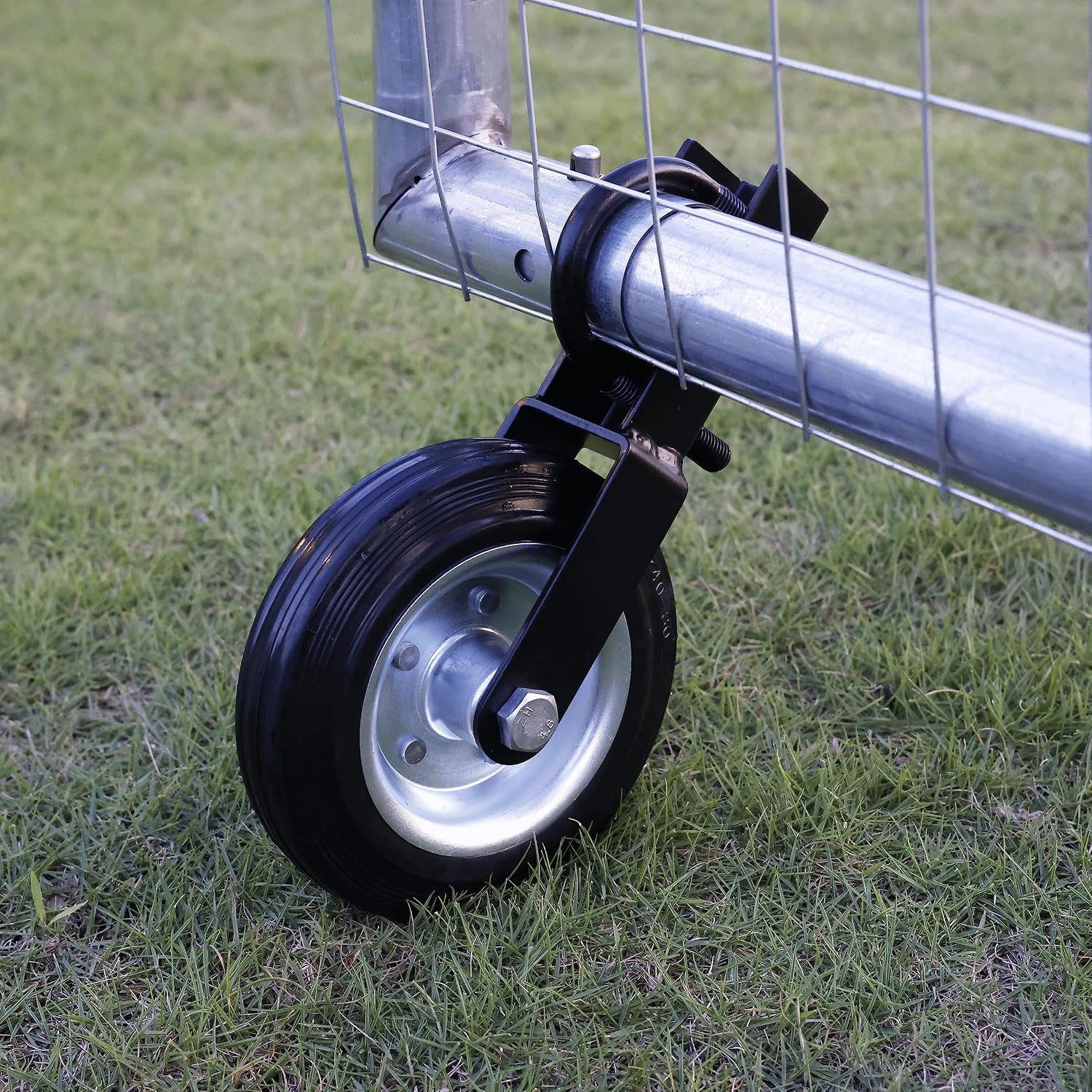 6" Heavy Duty Farm Gate Wheel, Black, 1 Pack