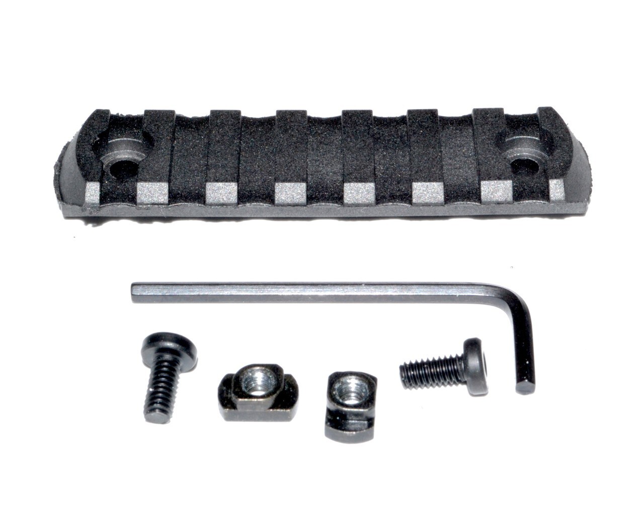 5pcs M-LOK to Picatinny Adapter Rail, Polymer - 7 slots