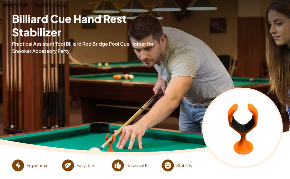 Billiard Cue Hand Rest Stabilizer Assistant Tool Support Practical Billiard Rod