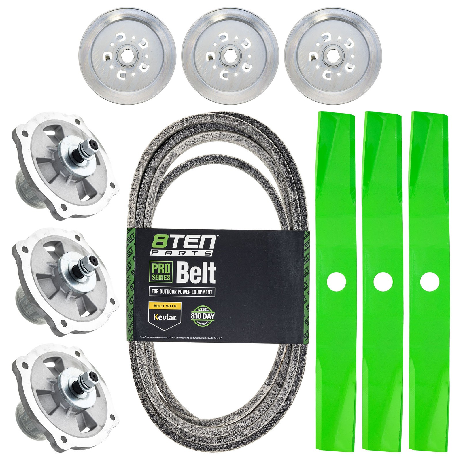 8TEN Blade Spindle Belt Kit for Kubota RCK60P-781Z Z725KH-3 60-Inch K5645-34340