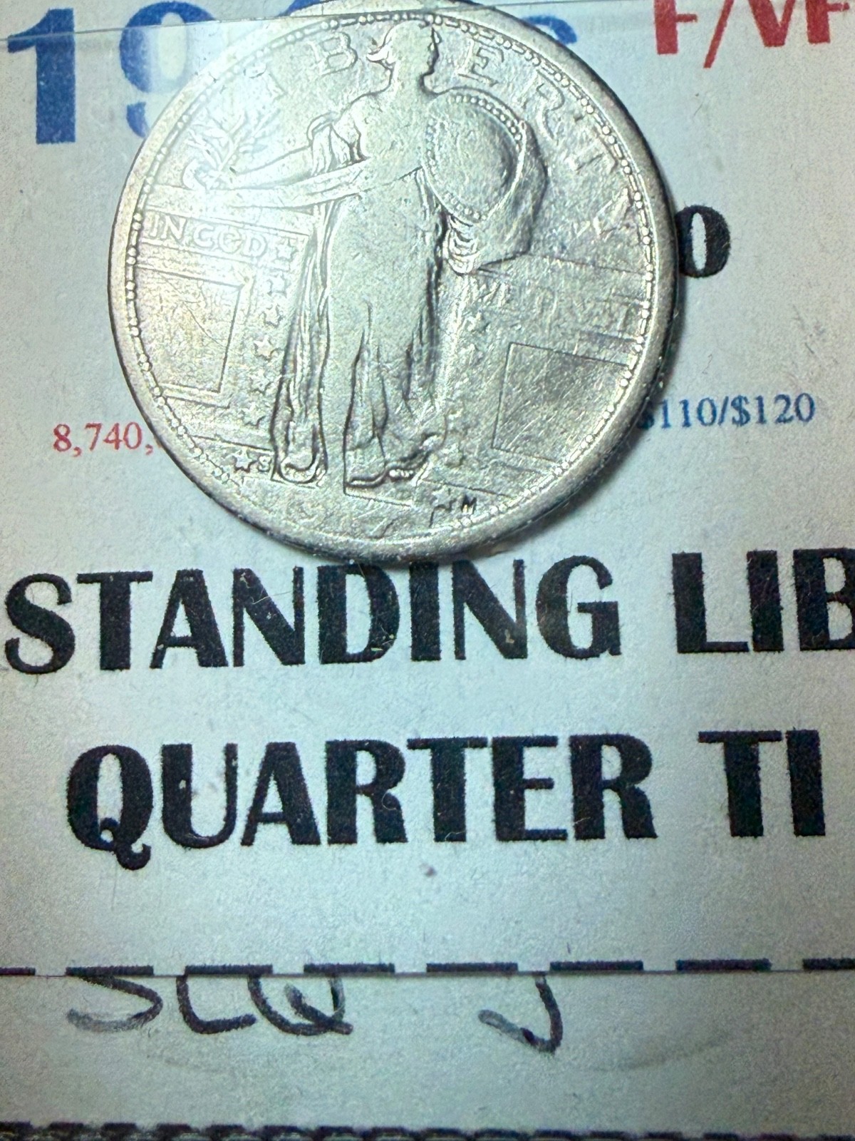 1917-S Standing Liberty Quarter - Silver Type 1 - No Stars under Eagle
