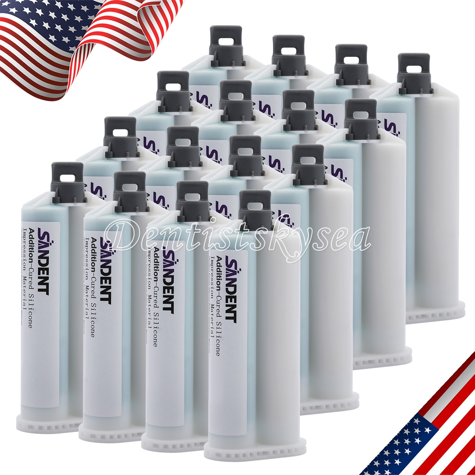 Dental Impression Material 50mL Cartridge Heavy Body Fast Rapid Set VPS PVS Tips