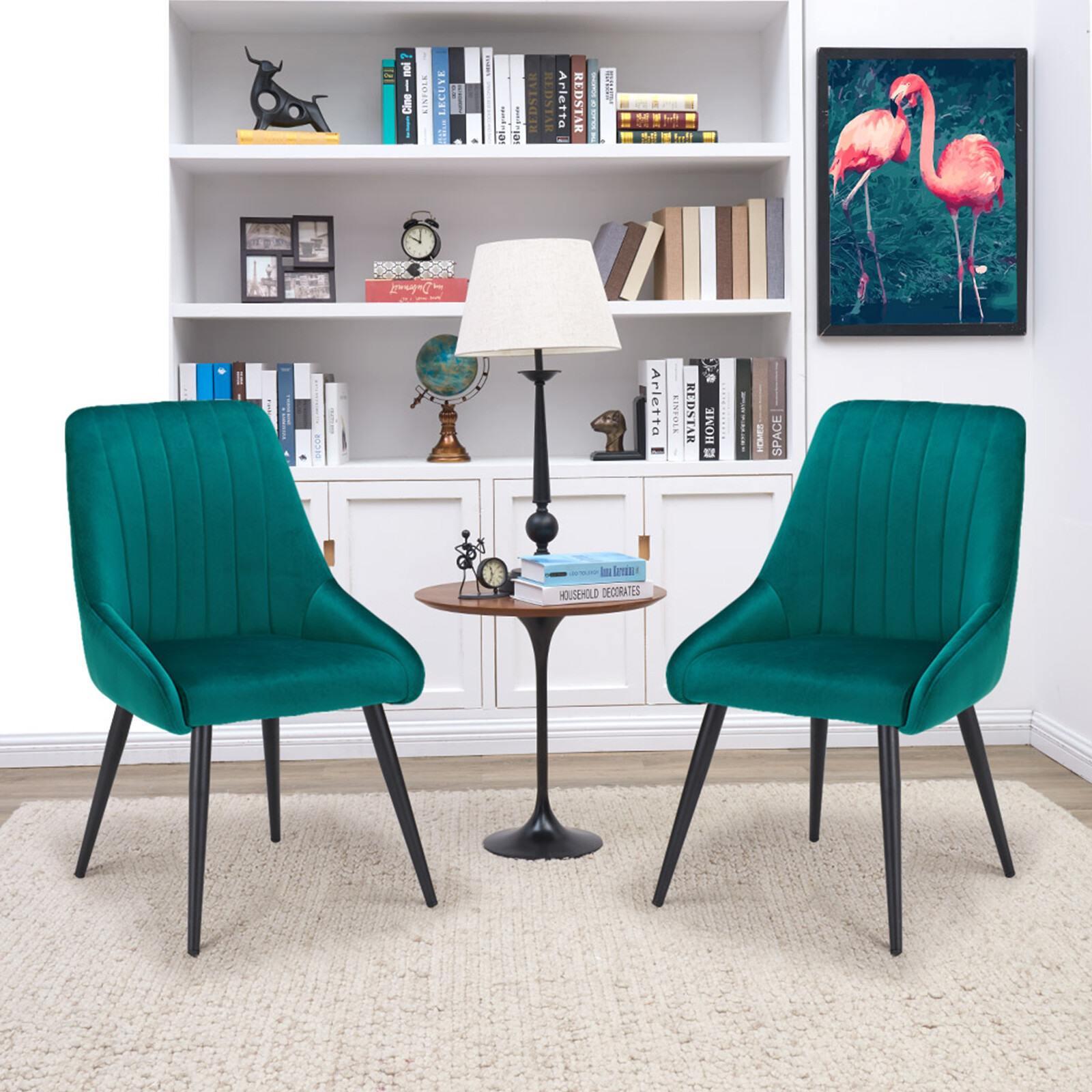 Duhome Accent Chairs Modern Upholstered Velvet For Living Room Set of 2
