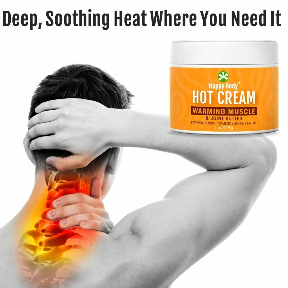 Hot Cream Deep, Soothing, Warming Pain Cream / Muscle & Joint Butter Happy Body
