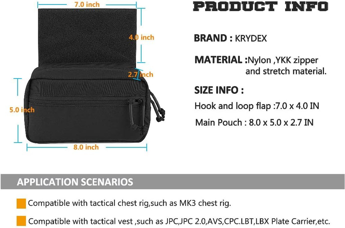 Tactical Drop Pouch Sub Abdominal Carrying Kit Bag Fanny Pack with Hook