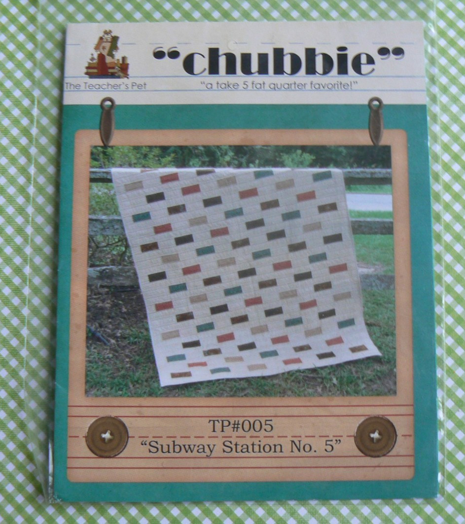 Chubbie - TP#005 Subway Station No.5, 5" fat quarter pattern NEW IN BAG,Teacher'