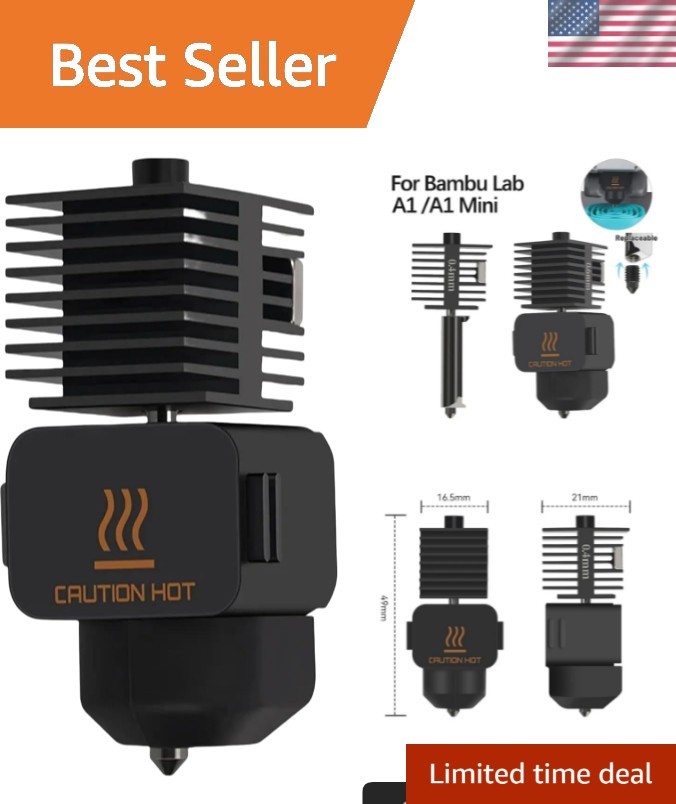 Hotend Kit for Bambu Lab A1/A1 Mini Fast Speed Hot End Assembly 0.2/0.4/0.6/0...