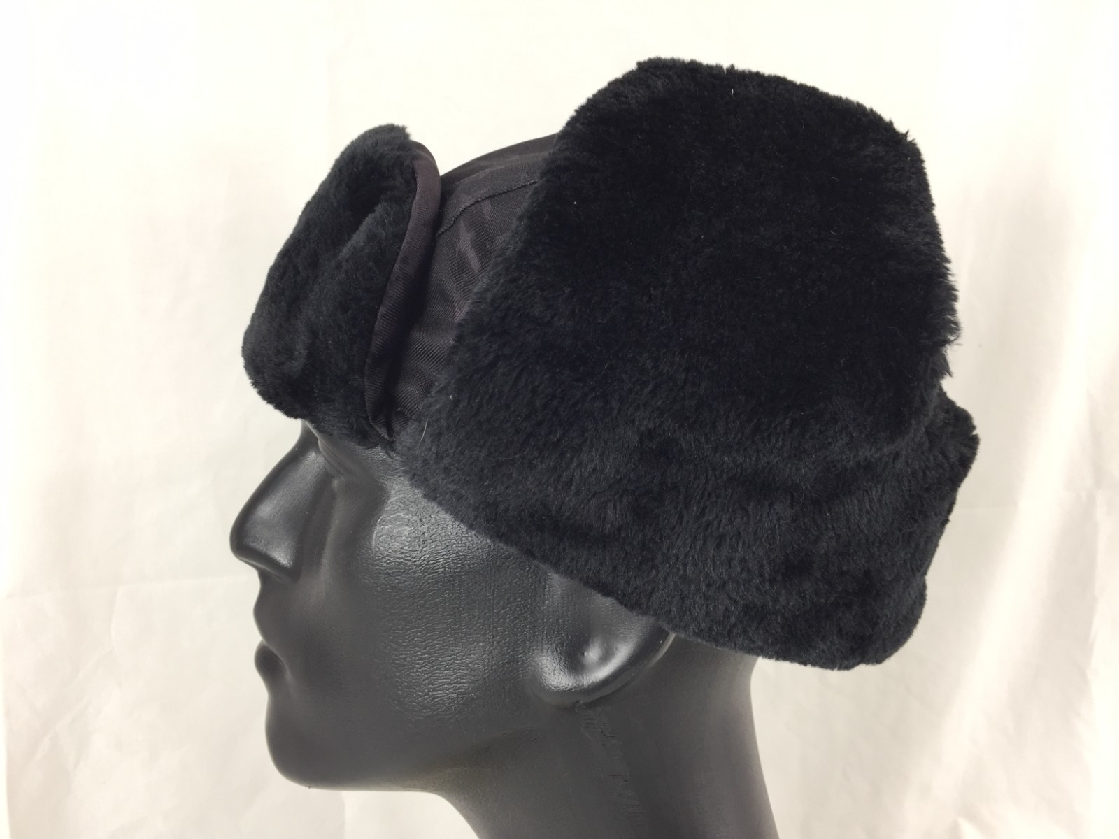 Salt Armour SA Trapper Hat Fur Lined Black Blackout American Flag One Size