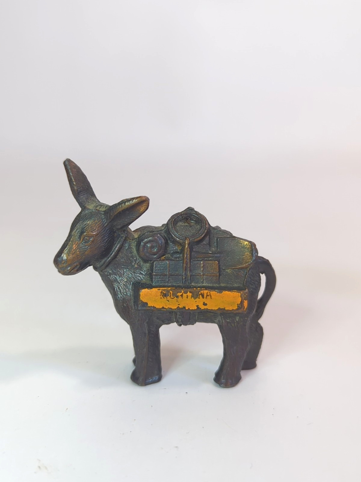 Vintage Cast Metal Donkey Burro Montana Souvenir 2.25" Tall B2