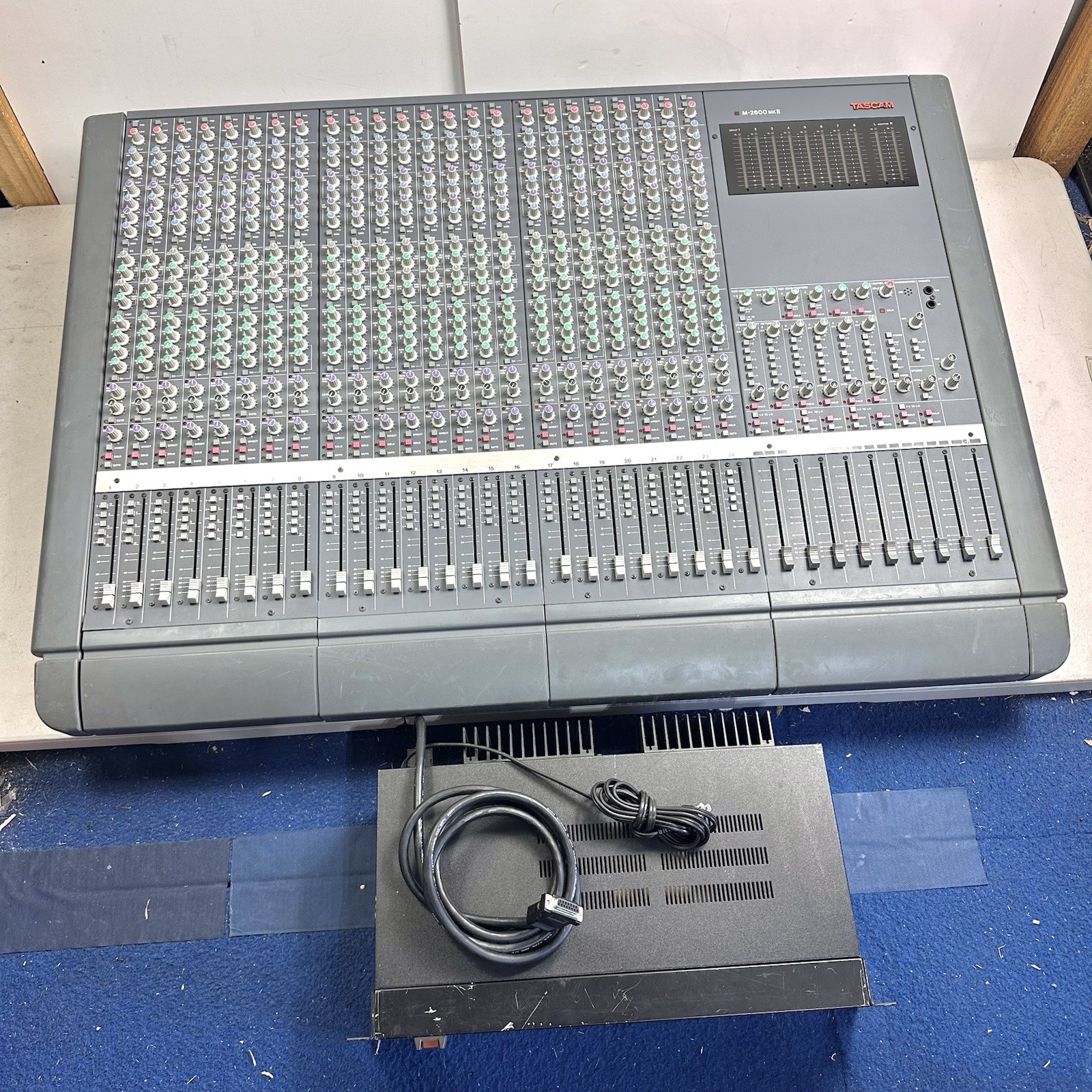 Tascam M-2600 MKII 24-Channel Analog Mixer Console W/ PS-2600 Power Supply