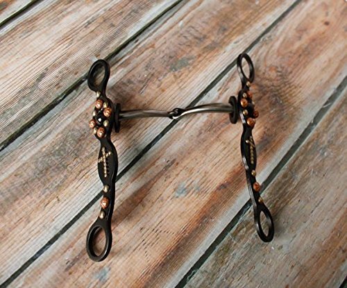 Showman 5.5" Blued Steel Snaffle Bit w/ Rubber Guards! NEW HORSE TACK!