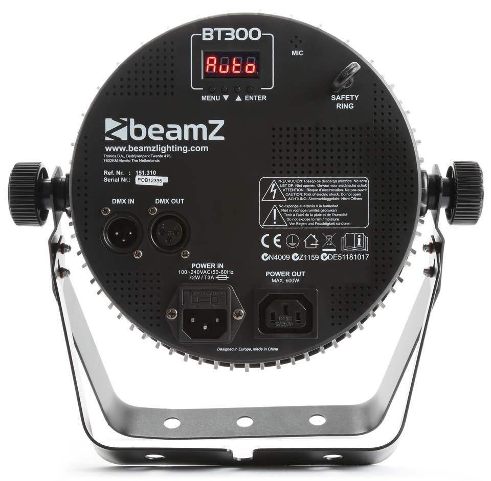 BEAMZ BT300 FLAT PAR 12X10W 6-1 DMX IRC THEATRE HEADLIGHTS