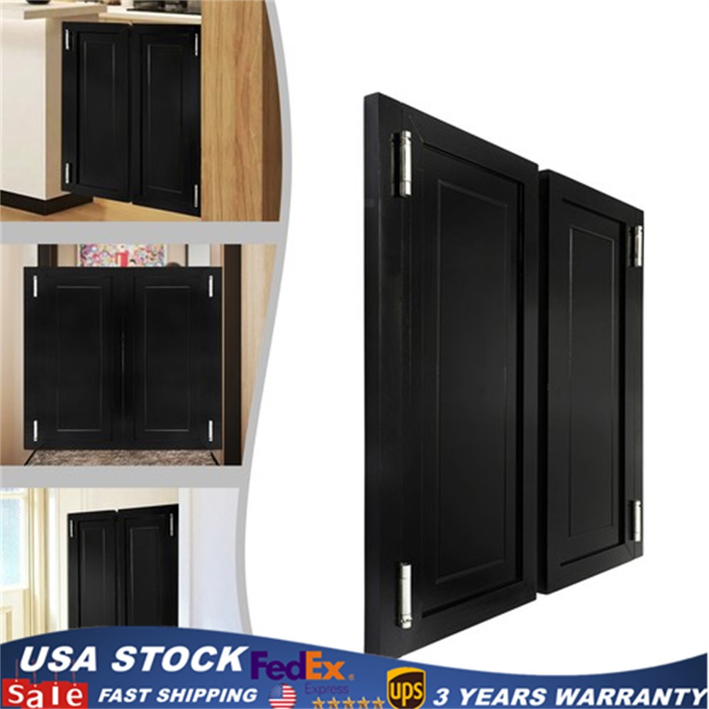 180° Swing Door Wood Partition Door Double-hinged Door For Entrance W/ 4*Hinges