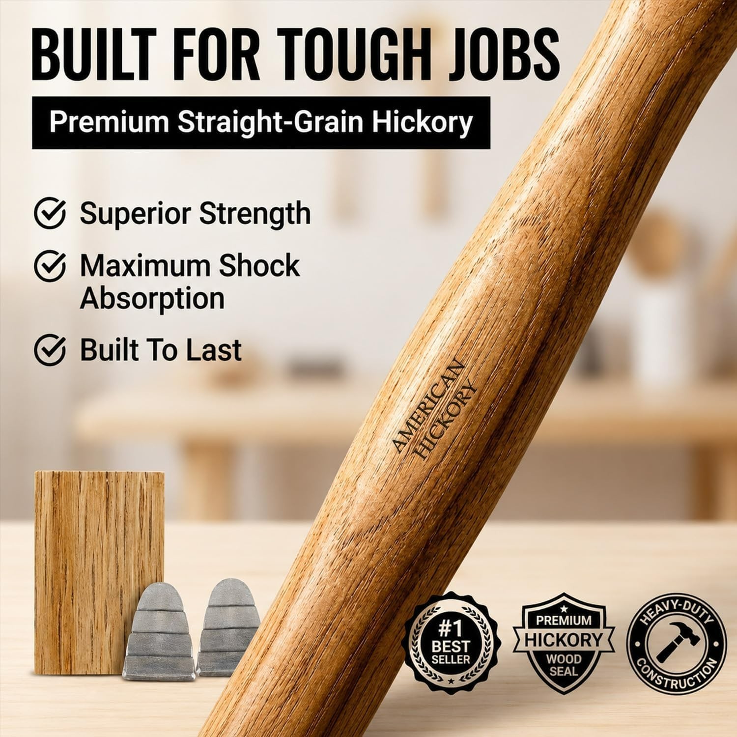 Complete Wood Hammer Handle Replacement for Versatile Tool Use and Durability