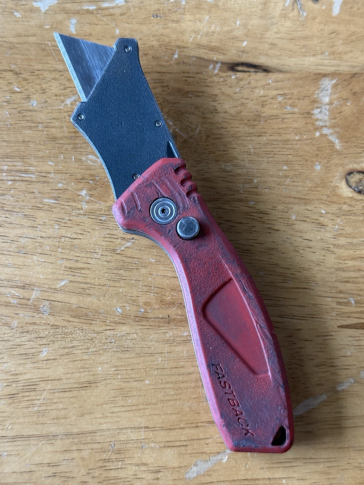 Milwaukee Fastback 48-22-1906 Button Lock Utility Pocket Knife Used (A)