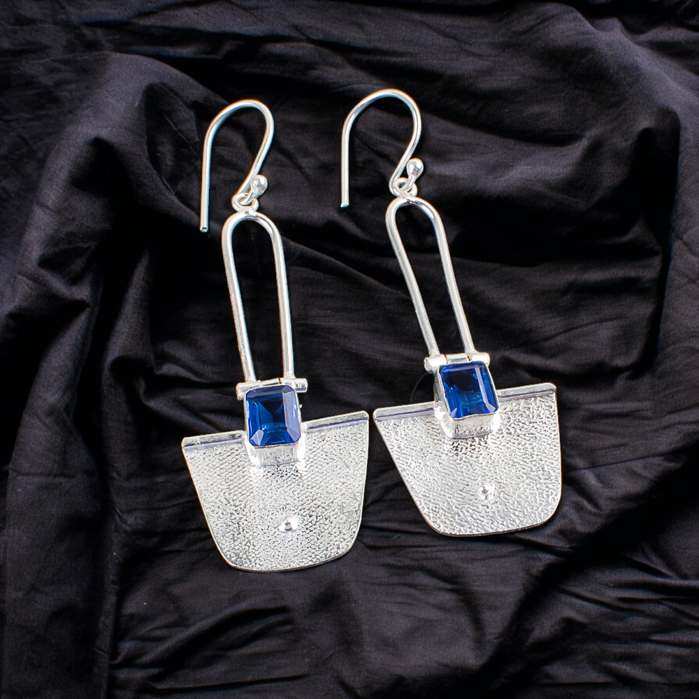 Tanzanite Gemstone Dangle Earring 925 Sterling Silver Handmade Jewelry Gift