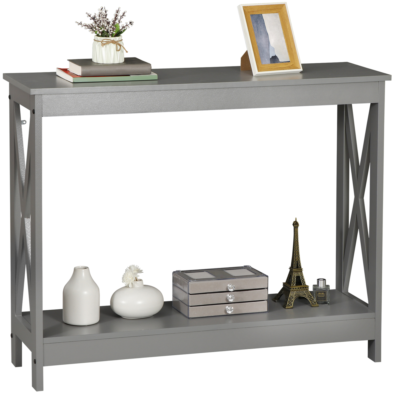 39" Console Table Along Bed Accent Side Stand Display Storage Shelf Entryway