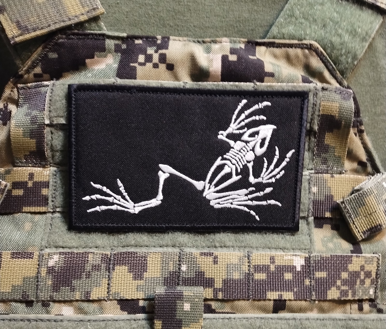 NSW SEAL Team "Bonefrog" large patch "Glo" Passive Light Absorbing Non tactical