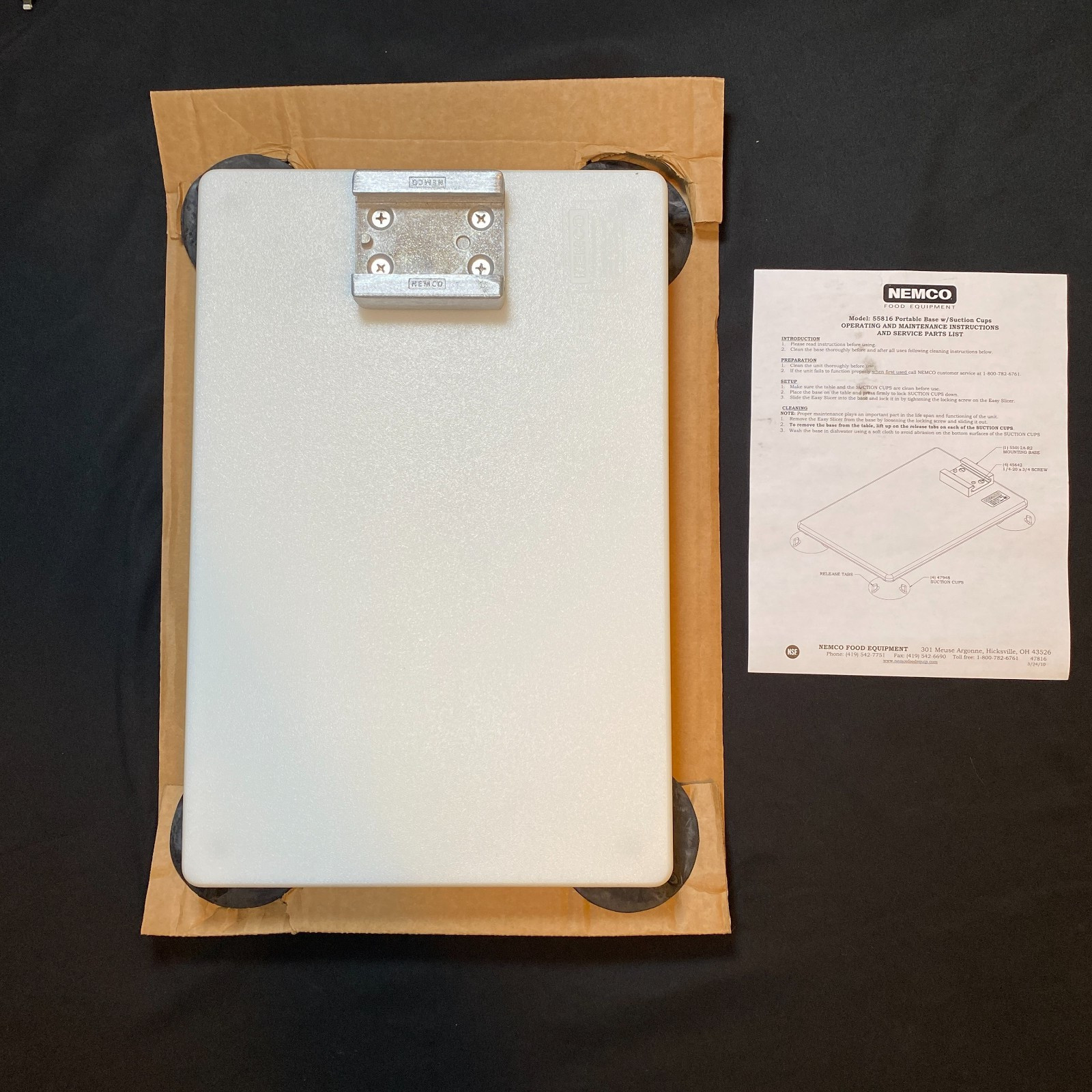 NEMCO 55816 Portable Base Easy Slice Vegetable Slicer Distressed Box NEW