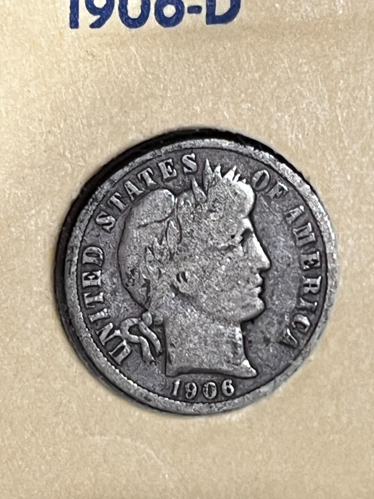 1906-D Barber Dime